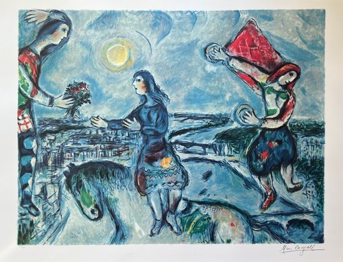 Marc chagall lovers over - marc,