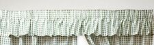 GINGHAM CHECK SAGE CURTAINS