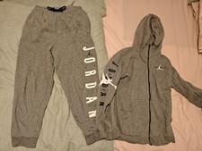 Air Jordan Tracksuit Top Bottom Vintage, Size Medium Grey Light Wear Mens Womens