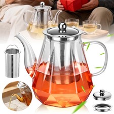 Glass Teapot Steel Infuser &