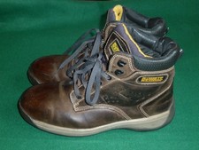 Dewalt Bolster Brown Leather Safety Boots Steel Toe Cap Size UK 10 / EUR 44