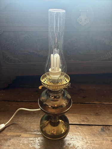 Vintage oil lamp electrified - oil,