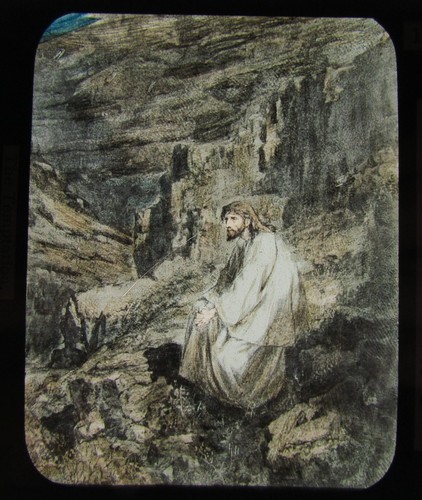 Glass magic lantern - glass, slide