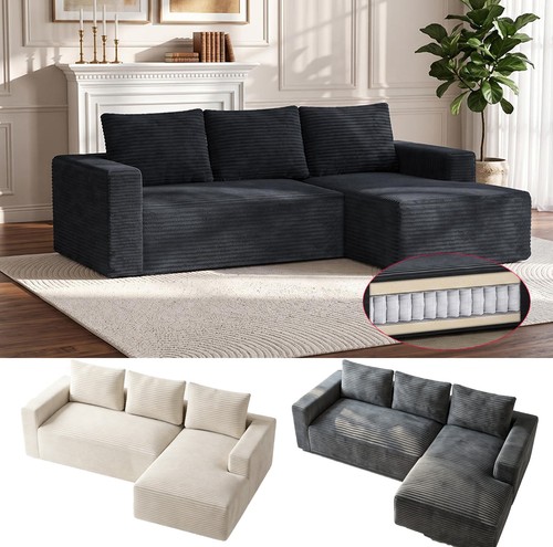 Shaped modular boneless - boneless, sofa