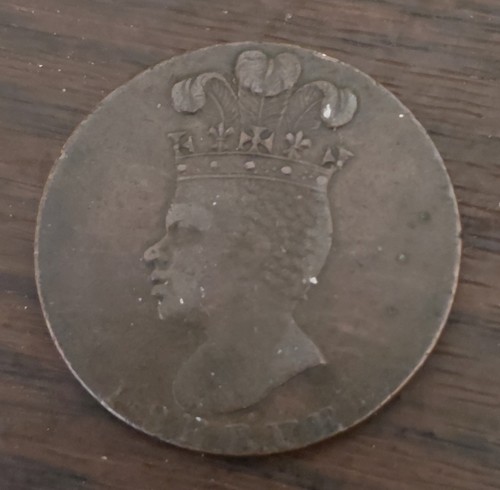1788 barbados penny token - penny,