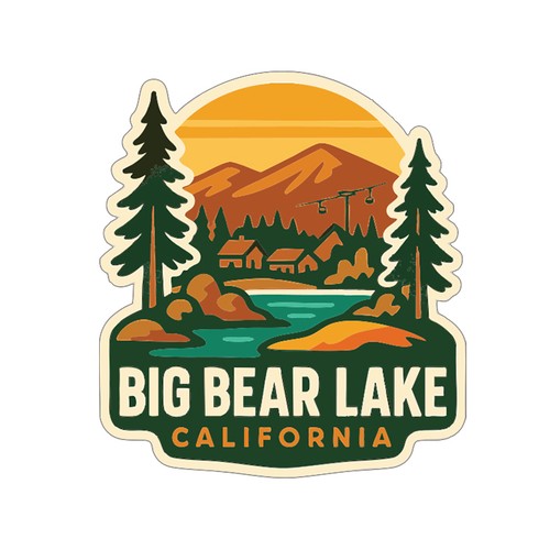 Big bear lake - bear, sticker