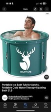 Portable Ice Bath Tub for Adults, Foldable Cold Water Therapy Soaking Bath 31.5