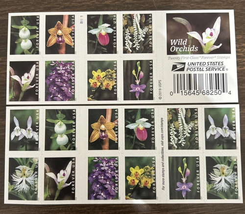 Usps wild orchids booklet pane - usps,