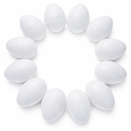 White plastic easter eggs - plastic,