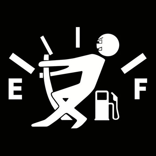 Fuel tank pointer - pointer, sticker