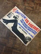 vintage advertising sign Bus Tram Sweet N Low   1960s Transportation￼