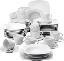 MALACASA Julia 60pcs Kitchen Dinner Service Set Porcelain Tableware Plates Cups