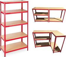 5 Tier Racking Shelf Heavy Duty Steel Garage Shelving Unit Garden 180 x 90x 40cm