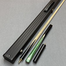 Taylor Made 3/4 Jointed Cue And Case Set Hand Finished In UK Falcon Green