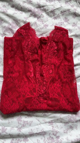 Senza red floral lace - la,