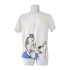 Official Tintin and Snowy Milou T-Shirt Sz S Small Moulinsart Belgium GUC B7