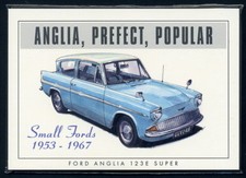 FORD ANGLIA Original Collectors Card Set - 100E POPULAR PREFECT 105E Illustrated