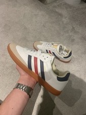 White, Navy and Red Samba Trainers UK Size 7