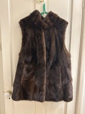 Real Mink Gilet.  Totally Re Styled With New Lining And Stand Up Collar