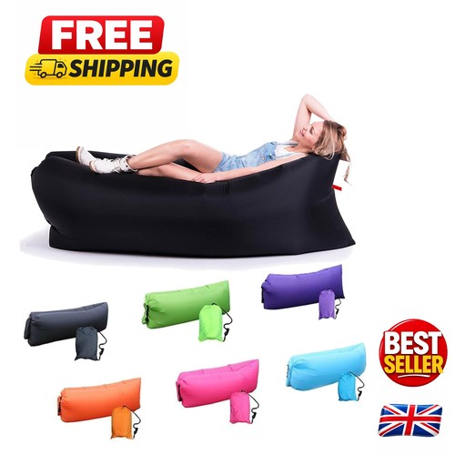Black inflatable air sofa - air,