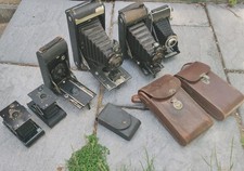 Job Lot Kodak Brownie No.1 Junior, No. 1 + Pocket Brownie Folding Bellow Cameras