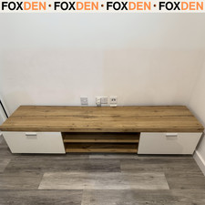 Large Wooden TV Stand for 65 Inch TV Unit Cabinet with Open Shelves 2 Door 200cm