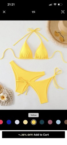 Shein women yellow 3pc - yellow,