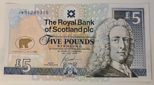 Rbs 2005 jack nicklaus 5 - nicklaus, £5