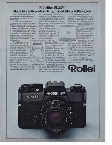 1978 rollei rolleiflex sl35m - rolleiflex,