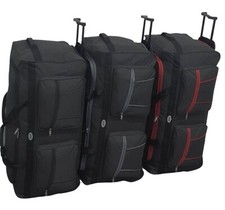 XXL 34" Travel Luggage Wheeled Bag Trolley Holdall Suitcase  Duffel Cargo Bag
