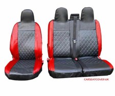 VW TRANSPORTER T4 T5 T6 Heavy Duty DORCHESTER Leather Look Van Seat Covers 2+1