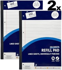 2x A4 lined Refill Pad 100