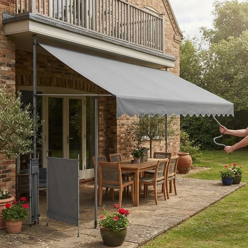 250x120cm retractable clamp - retractable, clamp-on