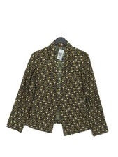 Ilva Women's Blazer Chest: 33 in Cream Geometric 100% Polyester Overcoat