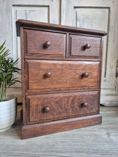 Antique Miniature Chest Of Drawers, Bank Of Drawers, Aprentice Piece Furniture 