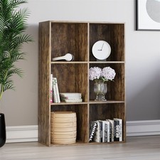 SALE 2x3 Cube Storage Unit Bookcase Living Room Furniture Dark Wood