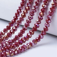 Faceted Rondelle Crystal Czech Glass Beads 2x3,3x4,4x6 &6x8mm  COLOUR Jewellery