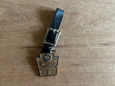 Philadelphia Watch FOB American Legion WW2 Vtg 1948 Leather Strap Liberty Bell