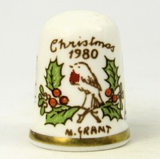 CAVERSWALL THIMBLE 'CHRISTMAS