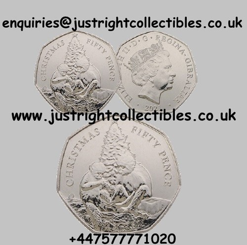 2021 gibraltar christmas - 2021, 50p