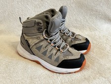 Crane UK 1 EUR 33 Children's Orange, Black & Grey Waterproof Walking Boots