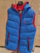 Blue & Red Puffer Gilet with Hood – Adidas Style – Teen Size (Not Genuine)