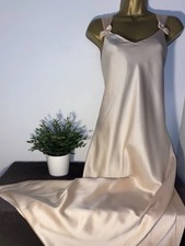 VTG ST MICHAEL PEACH SATIN NEGLIGEE/ NIGHTDRESS SIZE 14