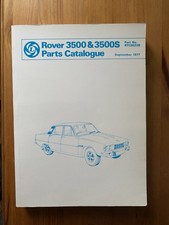 ROVER P6 3500 / 3500S Parts Catalogue.    GENUINE.    Part no RTC 9022B.