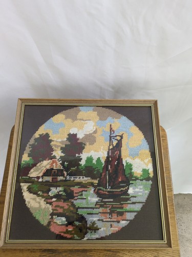 Vintage framed tapestry - vintage,
