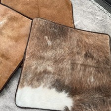 3 x deer skin hide cushion covers  hunting luxury home decor arts
