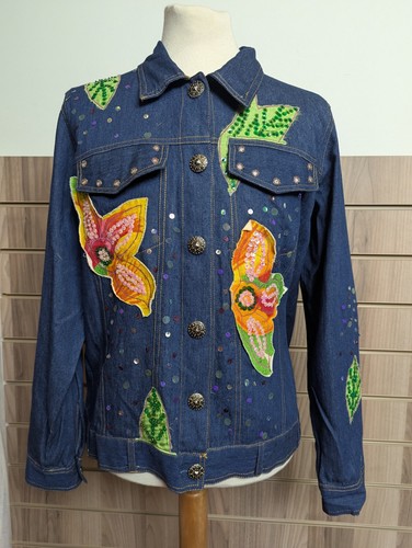 Indigo moon embellished jacket - moon,