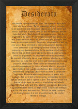 Desiderata portrait Framed