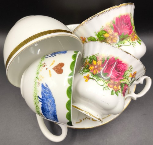 Mixed bone china tea - mixed,