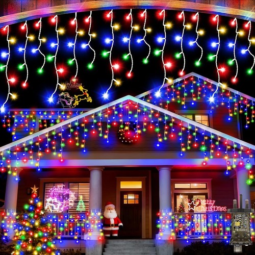 Jxledayy icicle lights outdoor - jxledayy,